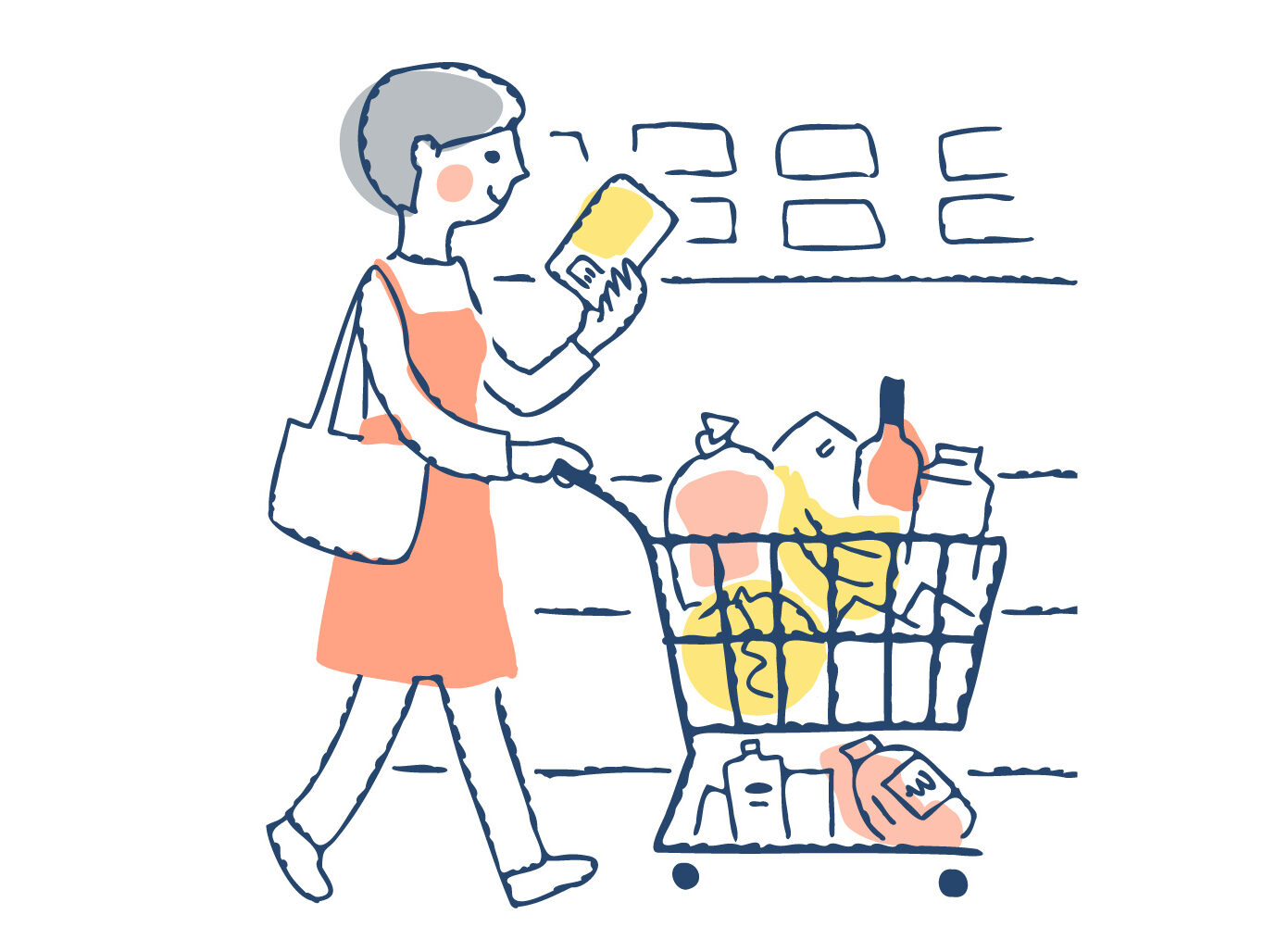 さまざまなショッピングシーン　セット